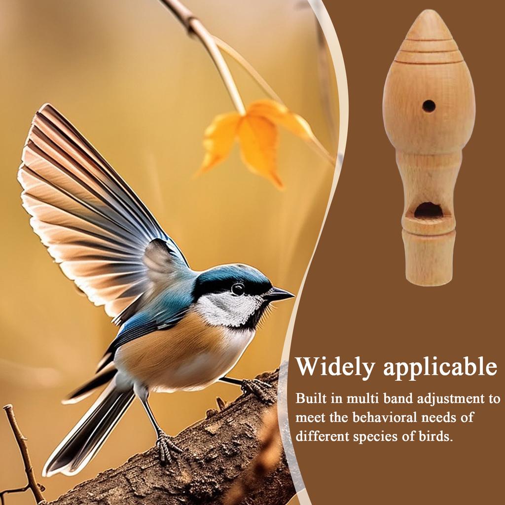 Realistic Wooden Bird Call Whistle Portable Simulation Decoy for Bird Watching & Nature Enthusiasts, Easy to Use for Beginners
