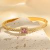 Light Luxury and High-end Square Female Emerald Baby's Breath Bracelet Bracelet