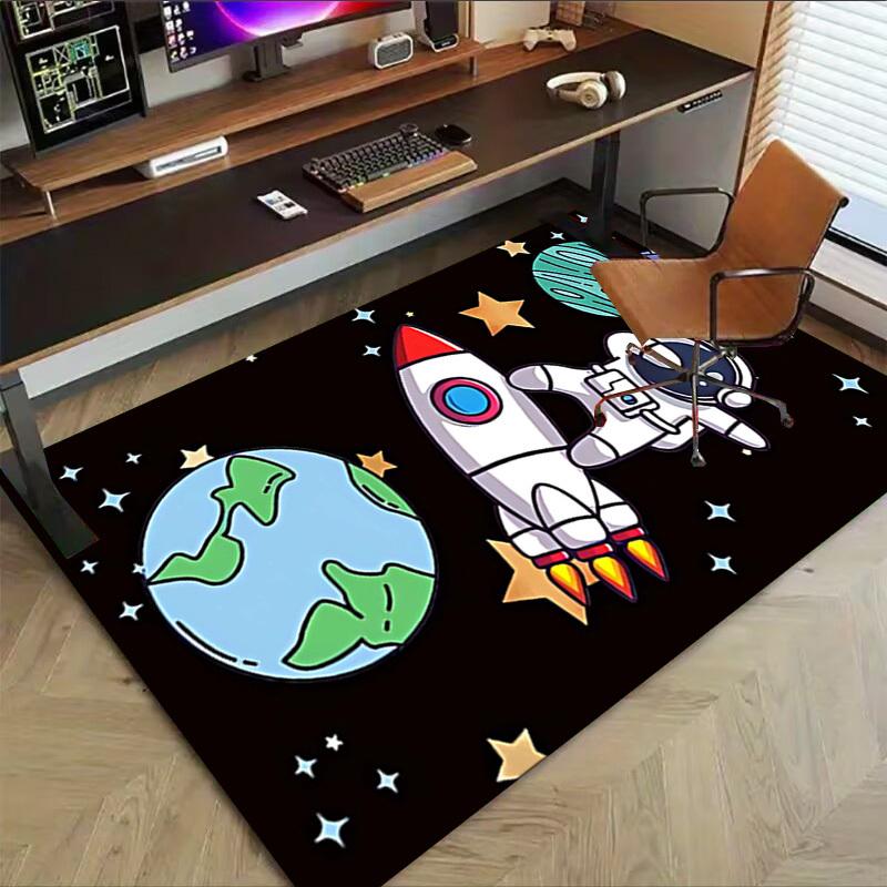 1PC space astronaut Anti-slip carpet, suitable for Office, bedroomand playrooms. It can also be used as a sofa footrest cover-W95