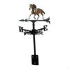 Vane in The Shape of A Horse, Easy Assembly, Vintage Design, Weathercock, Iron Art Ornament for