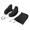 U Shape Travel Neck Pillow with Hat Easy Inflation Deflation for Women Men