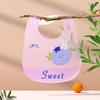 Cartoon Print Baby Bibs Soft Silicone Baby Feeding Stuff Portable Kids Feeding Bib