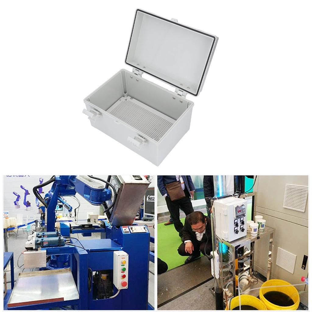 Graue elektrische Anschlussdose mit Klappdeckel, IP67, wasserdichte elektrische Projektbox für den Außenbereich