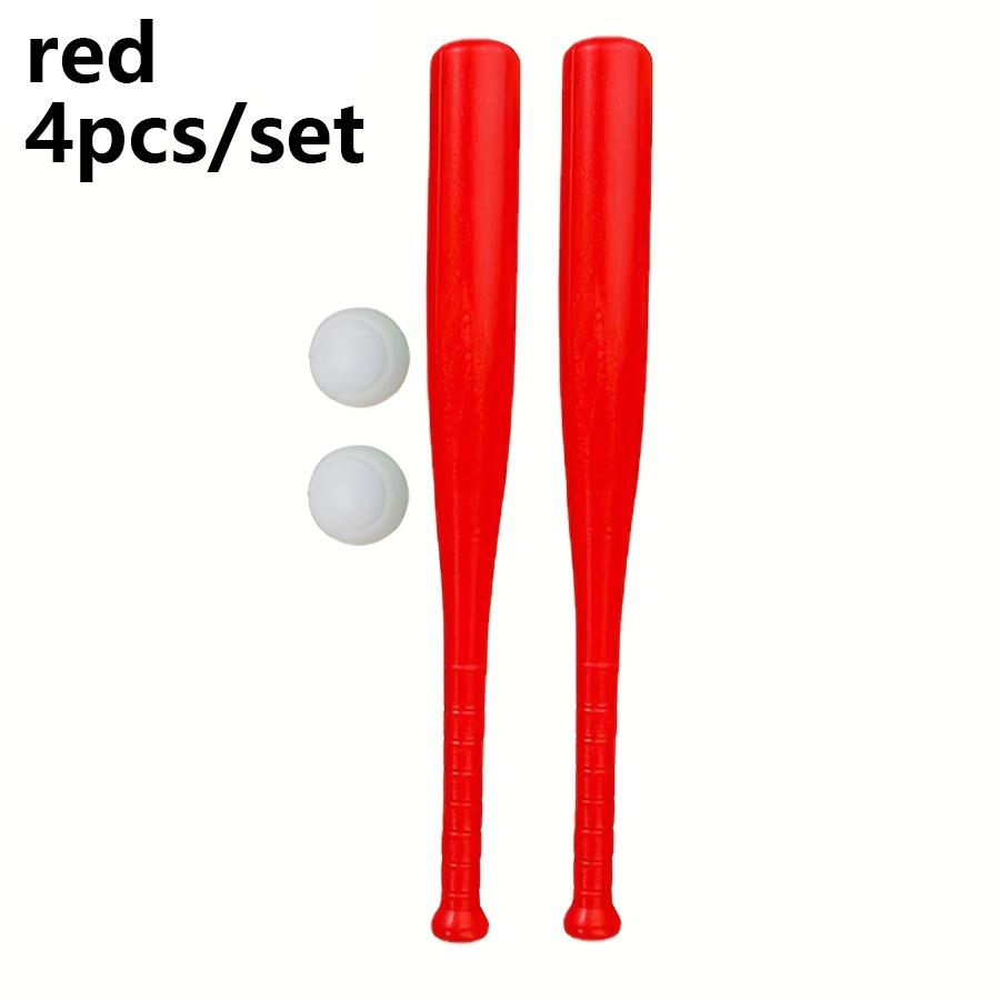 2/4pcs Lightweight Plastic Baseball Bat with Ball Set Training Practice Bat for Beginners Outdoor Sports Equipment for JXB