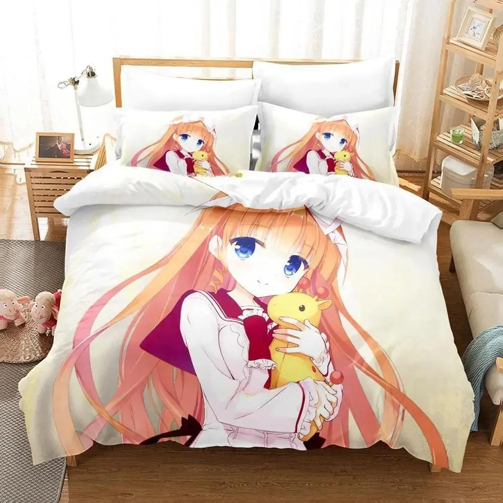 

New Aria The Scarlet Ammo Bedding Set Cartoon Anime three-piece set Adult Kid Bedroom Duvet cover Sets 3D Print Kawaii Anime EU Single 135x200cm