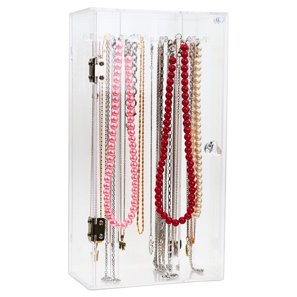 Clear Acrylic Holder 24 Hooks Acrylic Jewelry Storage Stand Rotation Multifunctional Display Holder Jewelry Storage