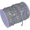 SKY CANDYBAR 99FT DIY Garland Diamond Acrylic Crystal Beads Strand Shimmer Wedding Decorations Party Decoration Crafting Projects (Iridescent)
