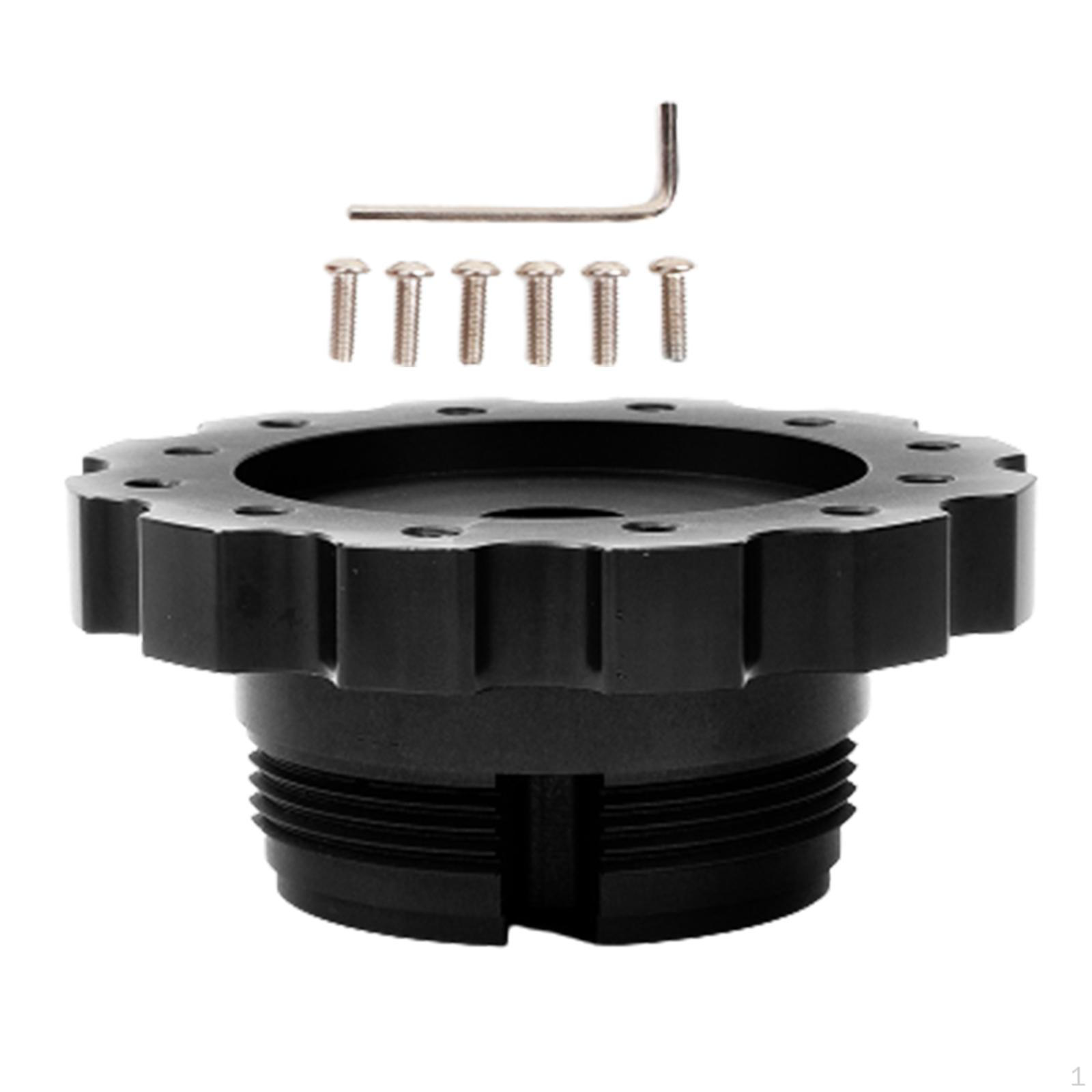 

Steering Wheel Adapter, 90mm , Professional Replacement Part Aluminium Alloy Modification Easy to чорний