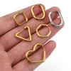 10 Stück Edelstahl Dickdraht Creolen Ohrringe Damen Herren Punk Hiphop Huggie Piercing Schmuckherstellung DIY Goldfarbe Accessoire