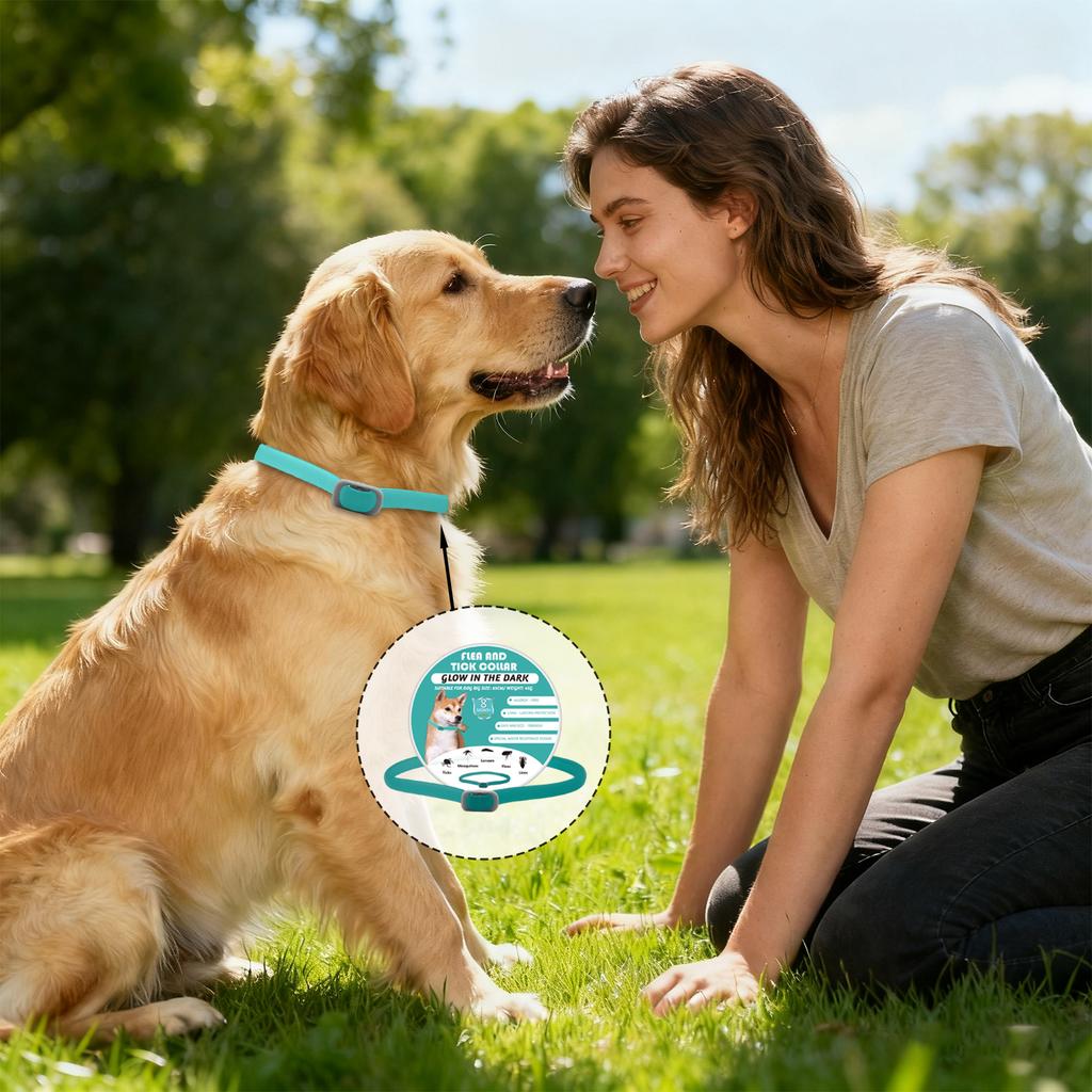 Glow-in-the-dark Pet Collar For Cats And Dogs, Fleas, Ticks, And Lice
