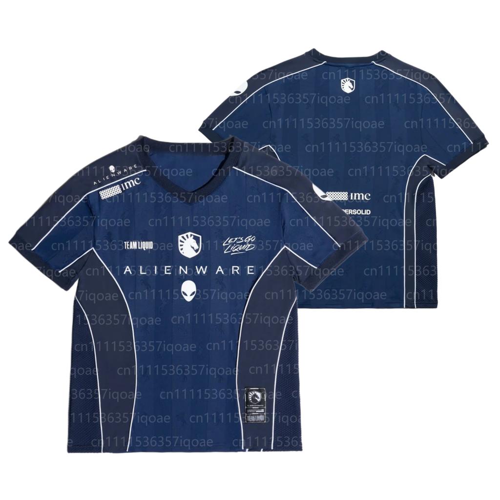 2026 3D V-neck Breathable Short-Sleeved Team Liquid DOTA2 BLAST Slam S6 T-shirt Shirts Customizable Nickname