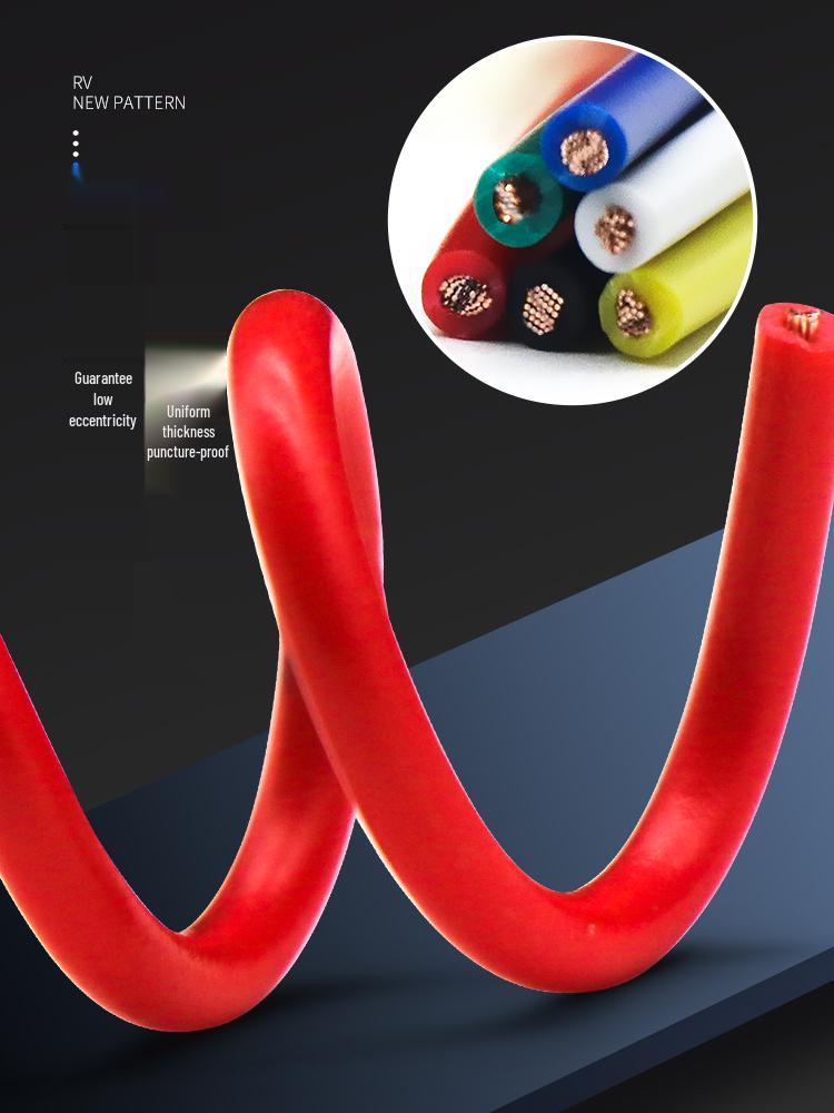 National Standard RV Copper Core Stranded Wire - Soft, Single Core, Electronic, Signal & Control Wire (0.3-1 Sq. mm)