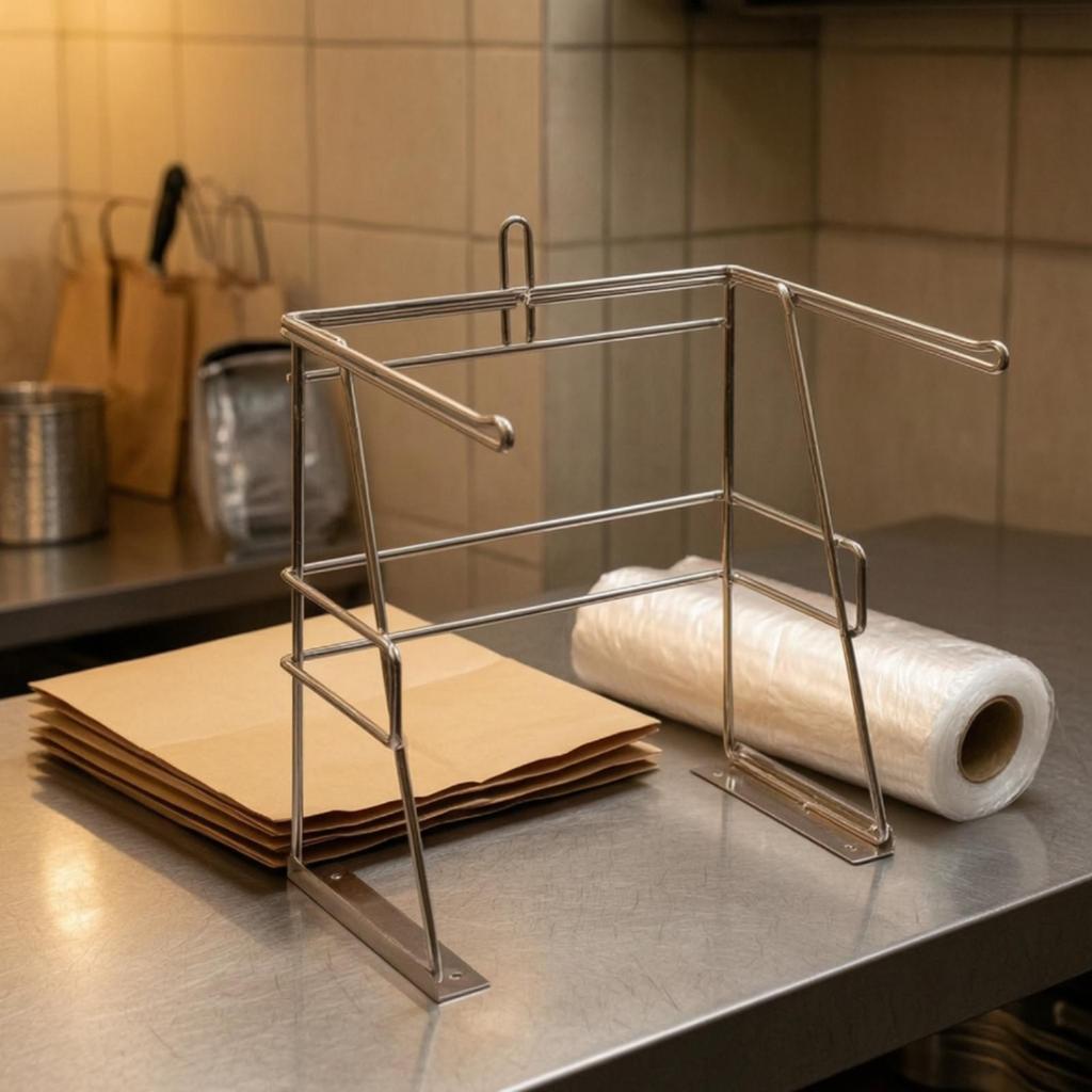 Bag Holder Rack Countertop Sturdy Storage Organizer for Cashiers,