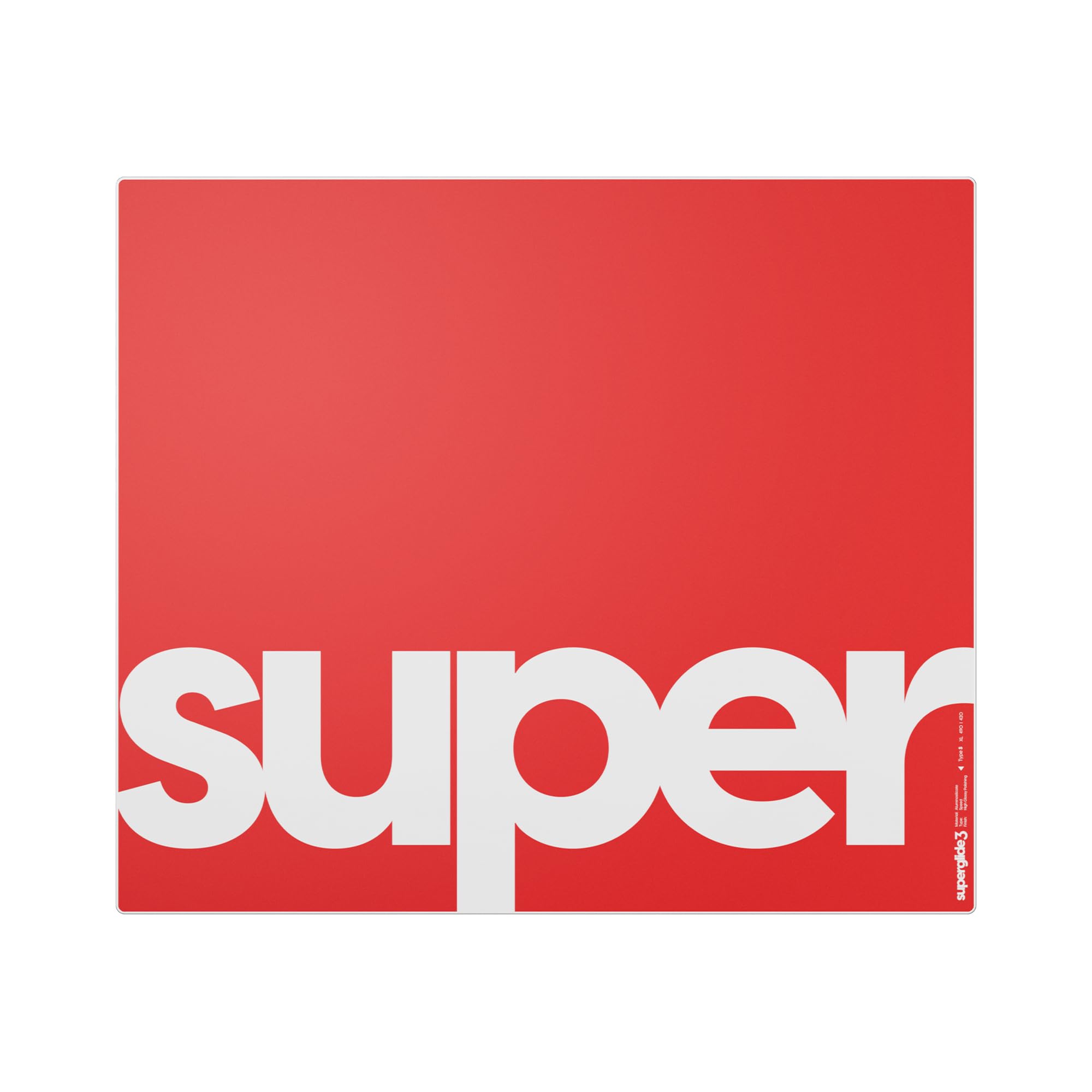 Игровой коврик для мыши Pulsar Gaming Gears eSports Specification Superglide3 Glass 49см x 42см, Нескользящий, (XL, Красный)