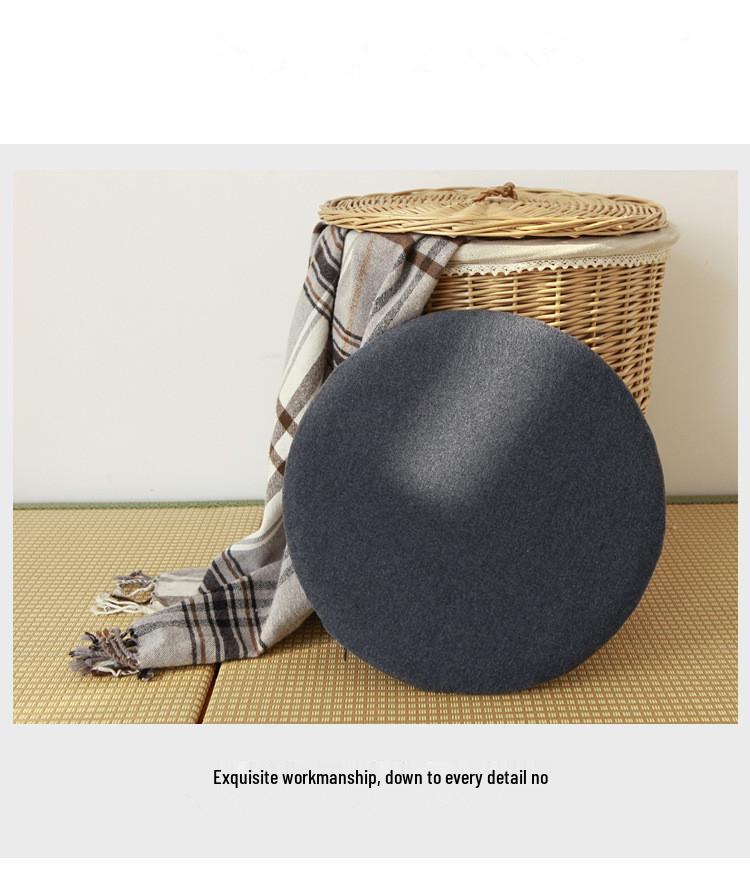 MUJI-Style Tatami Round Memory Foam Seat Cushion - Breathable, Solid Color, Tie-On for Office Chair