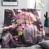 Shinobu Kocho Print Flannel Blanket,High quality Comfortable for All Seasons,Home Decor,Warmth and Comfort,Perfect for Christmas Gifts