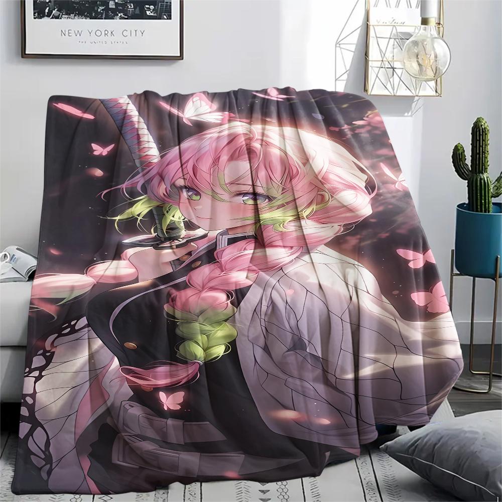Shinobu Kocho Print Flannel Blanket,High quality Comfortable for All Seasons,Home Decor,Warmth and Comfort,Perfect for Christmas Gifts