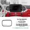 Hard Dry Carbon Fiber For Abarth 595 695 595C 695C Fiat 500 500C 2016-2024 Fiat 500e 2016-2019 Car 5/7inch Navigation Frame Trim