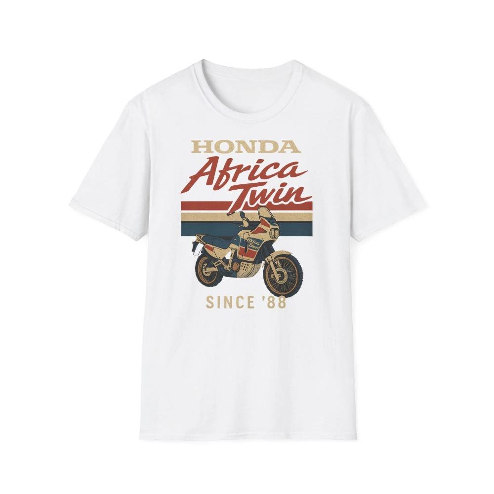 

Honda Mens and Womens Tshirt Summer Luxury Brand Tee Honda Africa Twin Shortsleeved Spring and Autumn Motorcycle Cycling Top S