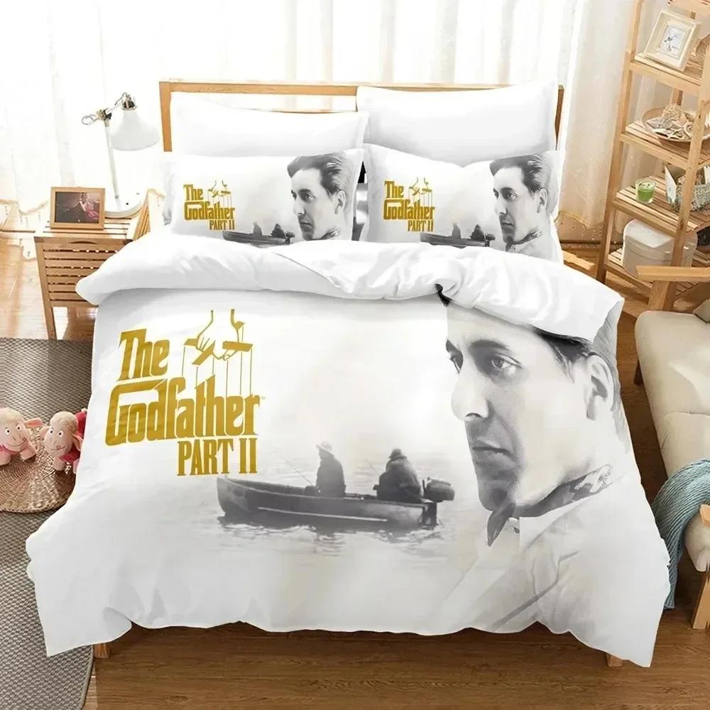 Luxury New 3D Print Godfather Bedding Set Duvet Cover Bed Set Quilt Cover Pillowcase King Queen Size Boys Adult Bedding Set