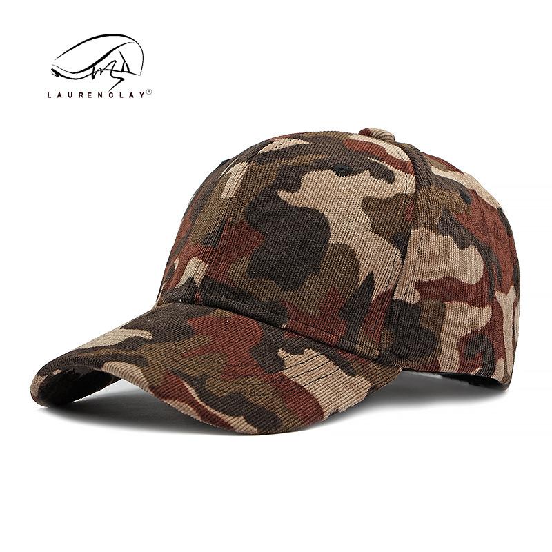 Hats Men and Women Autumn and Winter New Hard Top Corduroy Baseball Cap Camouflage Cap Tide