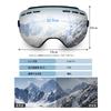 DEWEL Ski and Snow Wide Field of UV Impact Glasses Helmet Snowboard Spherical Storage Bag Case Ideal for Mountain and Other Outdoor Sports Goggles,