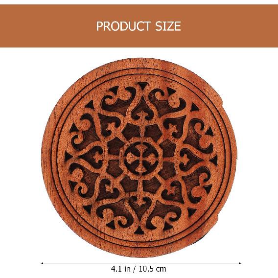 Vaguelly 1PC Wooden Guitar Soundhole Cover Guitar Block Protector Cover Feedback Reducer for Acoustic Classic Guitar Electric Guitar Accessories