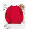 Christmas-Themed Boys' Autumn And Winter Stylish Fleece Round-Neck Sweatshirt Featuring a Loose Fit with a Cartoon Santa Claus Driving