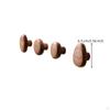 4 Pieces Rustic Wooden Wall Hooks | Scandinavian, Elegant, Hardware, for Bedroom