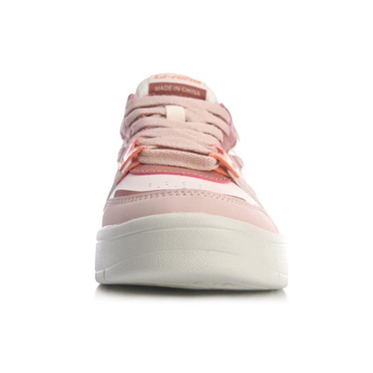 Li Ning Wave SUPERWAVE Lite Comfortable Slip Resistant Abrasion Resistant Low Top Skateboard Shoes Women's Pink AGCQ082-3