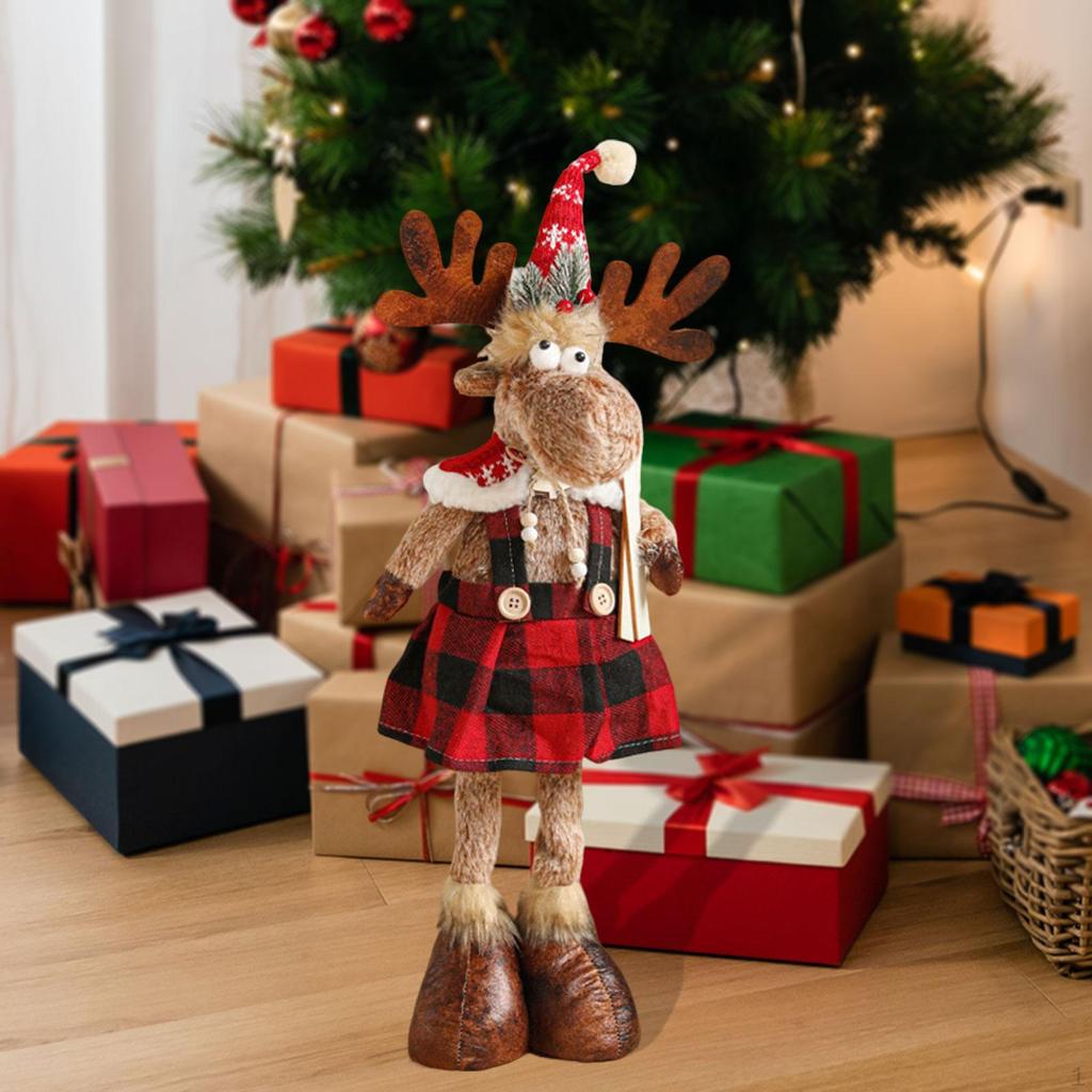 Weihnachts-Elch Plüschtier Geschenk Mitbringsel Tier für Kaminsims Mittelstück Kamin S Hosen