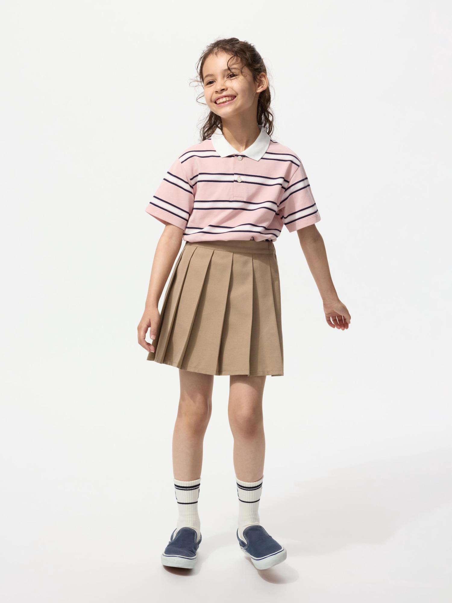 

Uniqlo Плиссированная мини-юбка для девочек 32 BEIGE/KIDS 140