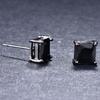 stud earrings women's zircon earrings European and American square black diamond square ear hanging source with trinkets women's jewelry