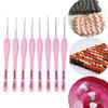 8pcs ABS Handle Knitting Needles Crochet Hooks Set for Weaving Sewing Braid Kit