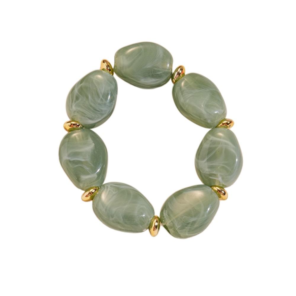 Oval Irregular Wide Bracelet Bohemian Retro Hand Ring Simple Acrylic Bangle  Girls