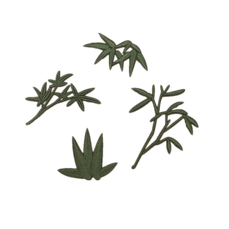 Na Yang Ink Bamboo Embroidery Patch: Ancient-Style Decorative Cloth for Handbag and Clothing Accessories