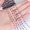 2Meters 1Meter Deep Purple Crystal Stone Beads Stainless Steel Chain DIY Necklace Bracelet Sweater Chain Jewelry Making Supplies