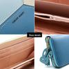 New Women's Korean Style PU Patchwork Long Wallet - Color Block Zipper Coin Purse & Mobile Phone Holder