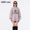 Jinyujie Women's Relaxed Fit Long-Staple Cotton Hooded Sweatshirt