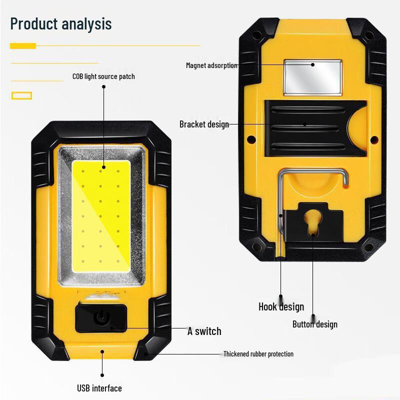 Multifunctional Magnetic COB Rechargeable Work Light