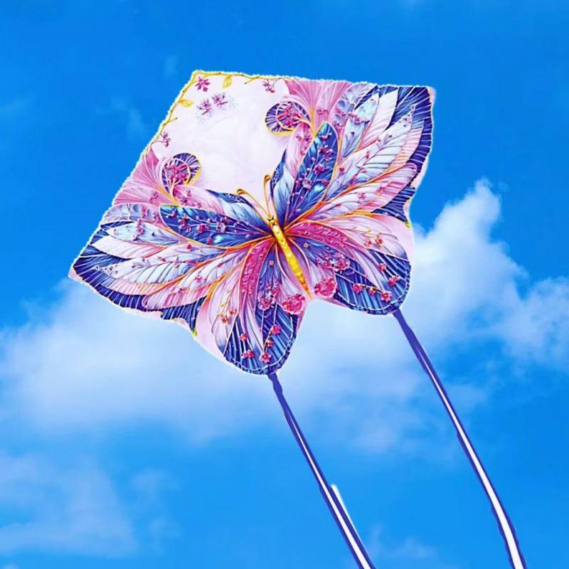 Children s New Style Colorful Cartoon Butterfly Kite 1.42m Butterfly [Purple] Kite Only