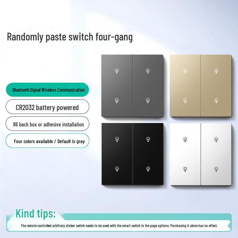 Smart Switch Panel with Mijia App: Dual Control, Xiaoai Tongxue Voice Support, Remote Control, Single Zero Fire, Four-Way.
