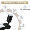 Plafonnier spot LED - NETTLIFE - Spot de Plafond 2 ampoules - Noir - GU10 20W 3000K - Orientable 350°
