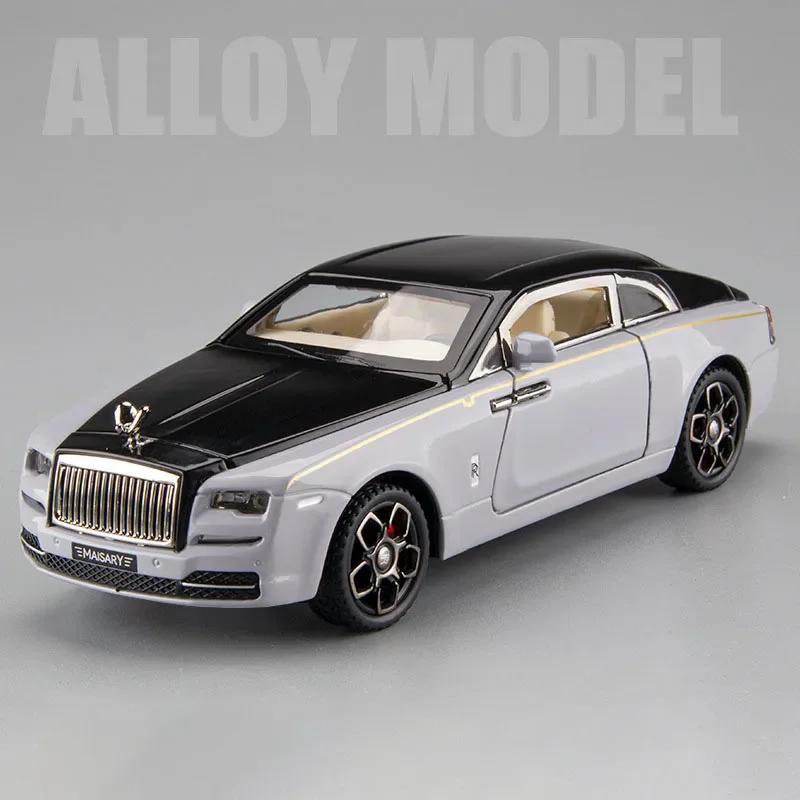 1:32 Scale Rolls Royce Wraith Model Car Toy Diecast Metal Sound Light Doors Opened Luxury Vehicle Models Collection Gifts Boy