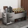 Punch-Free Wall-Mounted Kitchen Storage Rack with Chopstick Holder