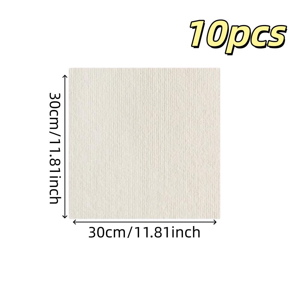 10pcs 30x30cm Self Adhesive Carpet Floor Sticker Square Rugs Peel and Stick Mat DIY Flooring for Bedroom Home Decor