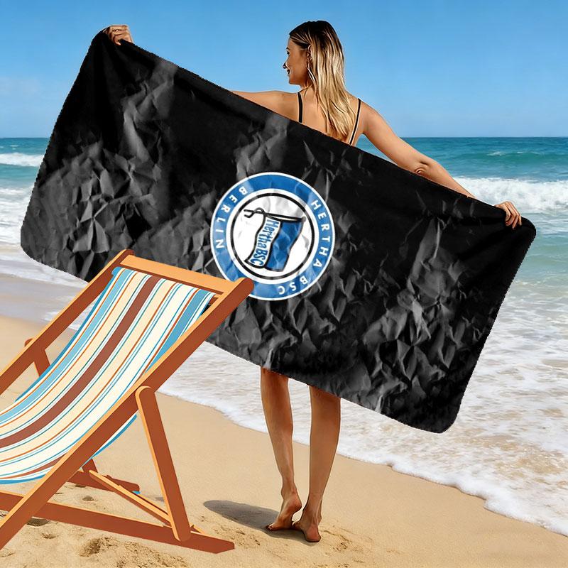 Hertha BSC Print Beach Towel, Large Soft Quick Dry Towel for Beach Camping Swimming