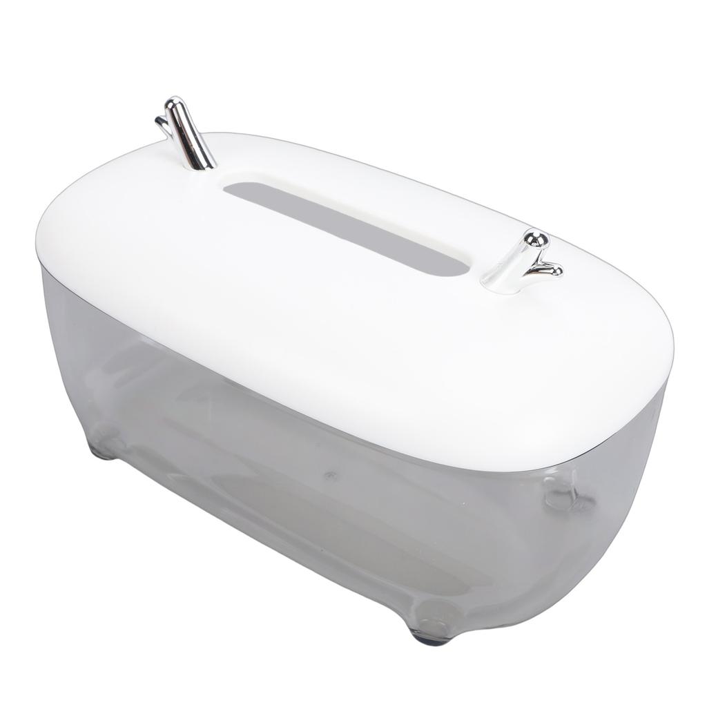 Stylish Tissue Box Cover Clear View Tissue Box Dispenser Holder with Anti Slip Bottom for Facial Tissue