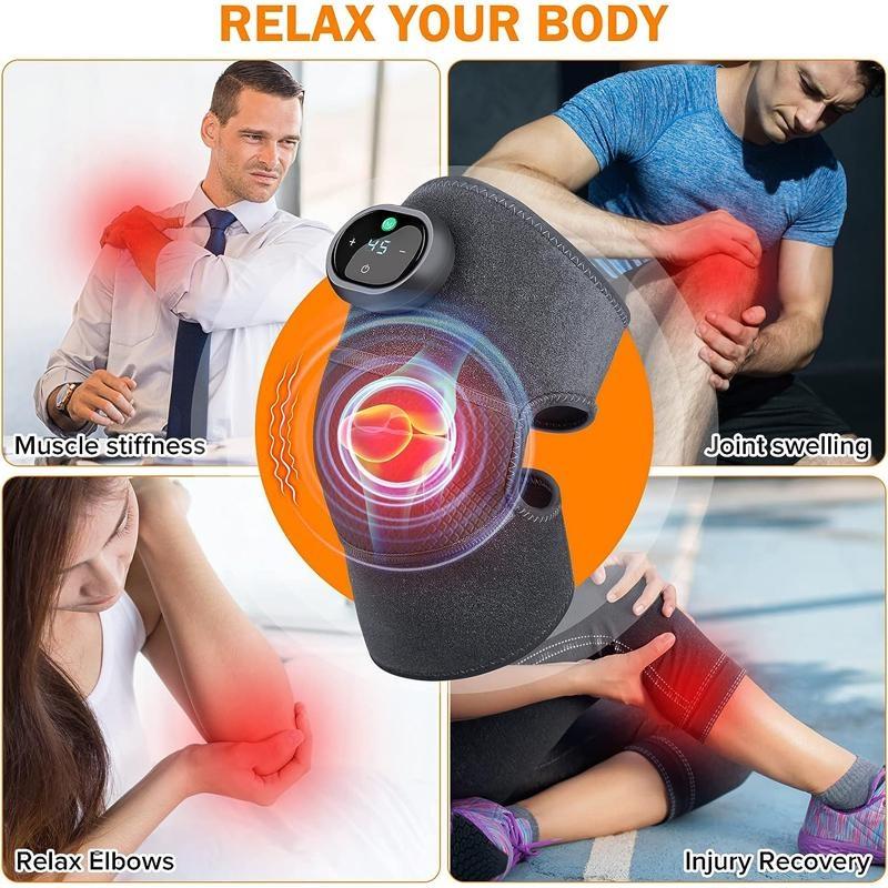 Phenitech Heiz-Knie-Massagegerät, Knie-Schulter-Ellbogen 3-in-1 Heiz-Vibrations-Massagegerät