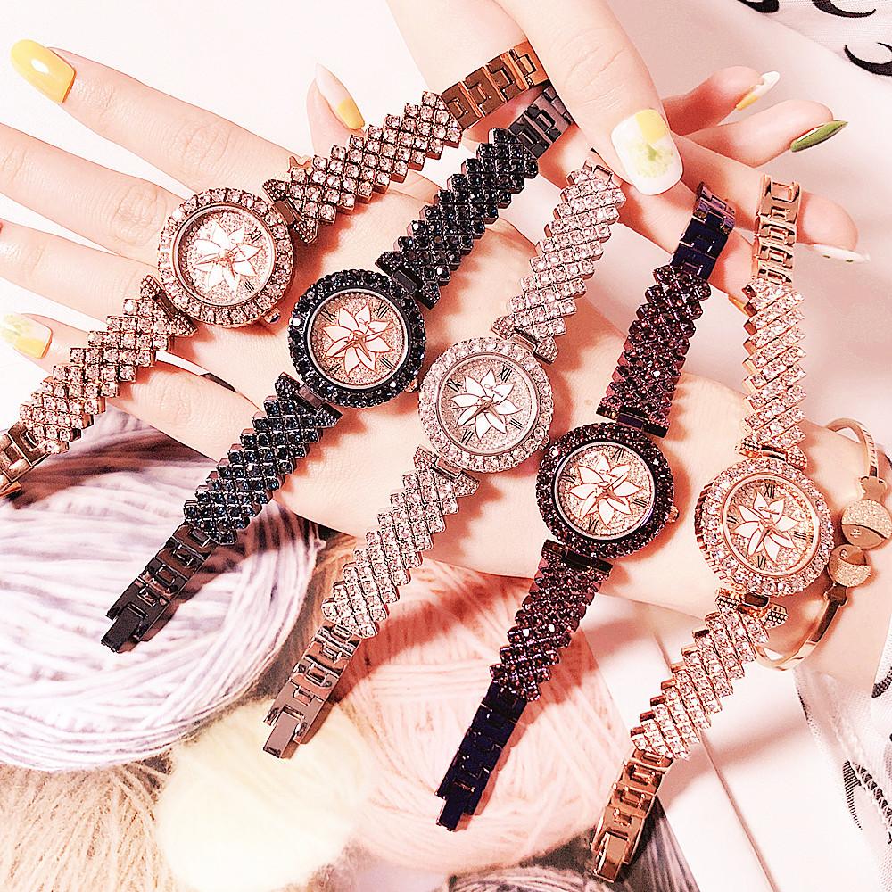 Fashion Trend Counter Watch Women'S Bracelet Diamond Fashion Watch Quartz Small Waterproof Women'S Watch